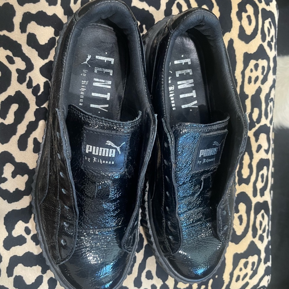 Puma Fenty Glossy Black Platforms